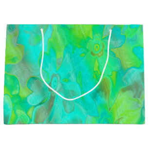 Grungy-Painted-Florals-2- Large Gift Bag