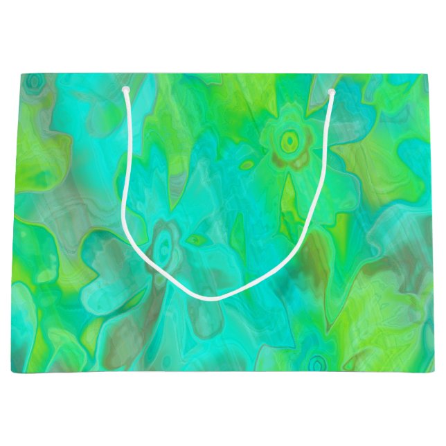 Grungy-Painted-Florals-2- Large Gift Bag (Front)