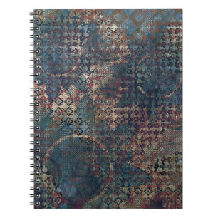 Grungy Patterns with Messy Patchwork of Textures Notebook