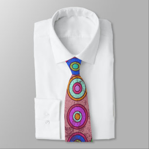 Grungy Pink Retro Tie