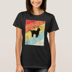 Grungy Poodle Silhouette Retro Animal Pet Owner T-Shirt