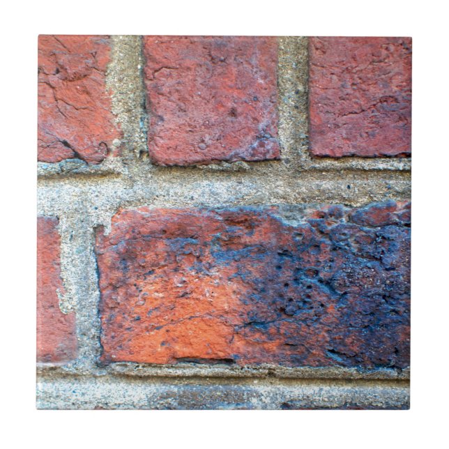 Grungy Red Brick Wall Tile (Front)
