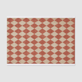 Grungy Red Harlequin Tissue Paper