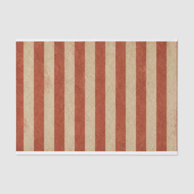 Grungy Red Stripes (Vertical) Tissue Paper (Front)