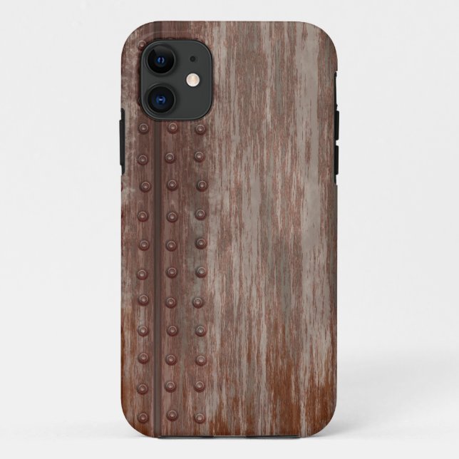 Grungy Riveted Rusty Metal Case-Mate iPhone Case (Back)