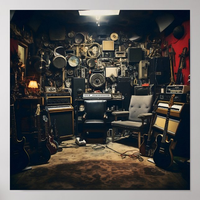 Grungy Rock Music Studio Poster (Front)