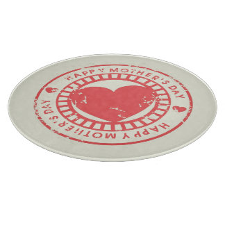 Grungy Rubber Stamp for Happy Mother's Day Cutting Board