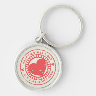 Grungy Rubber Stamp for Happy Mother's Day Key Ring