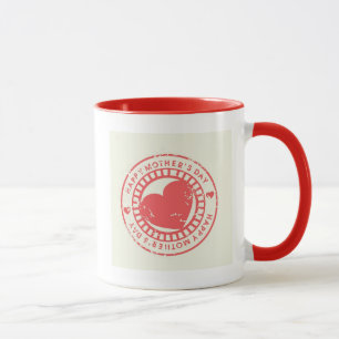 Grungy Rubber Stamp for Happy Mother's Day Mug