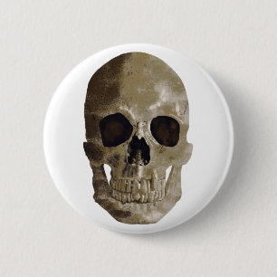Grungy Skull 6 Cm Round Badge