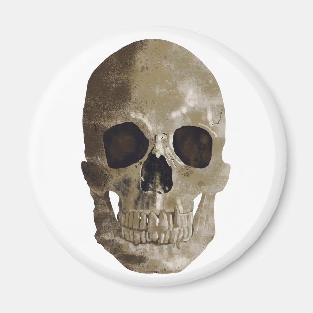 Grungy Skull Magnet (Front)