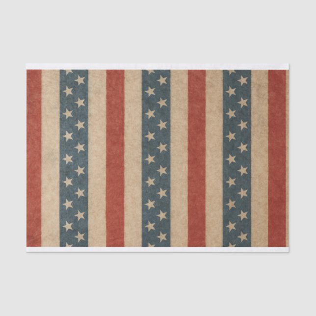 Grungy Stars & Stripes  Tissue Paper (Front)
