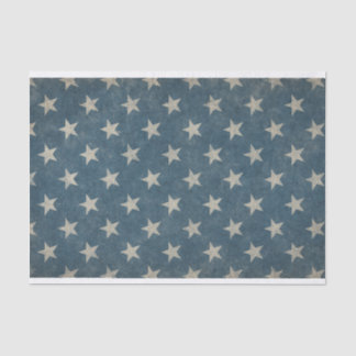 Grungy Stars with Blue Background Tissue Paper