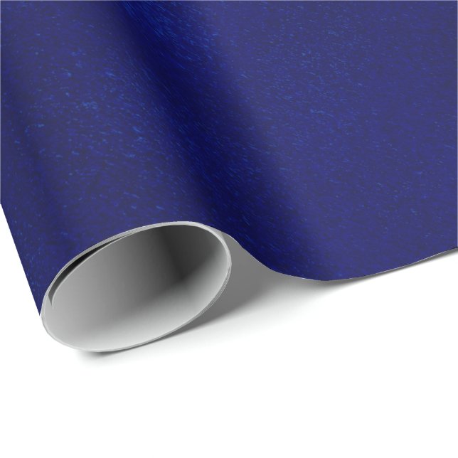 Grungy Styled Smudge Dark Blue Wrapping Paper (Roll Corner)
