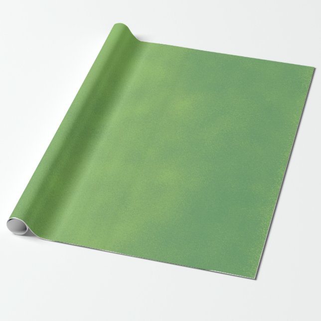 Grungy Styled Smudge Green Wrapping Paper (Unrolled)