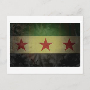Grungy Syria Flag Postcard