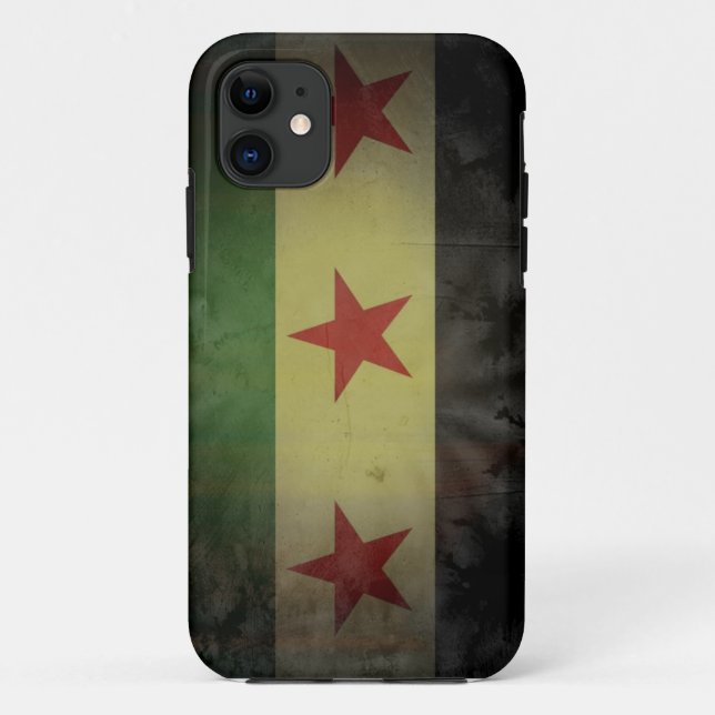 Grungy Syrien-Flagge Case-Mate iPhone Case (Back)