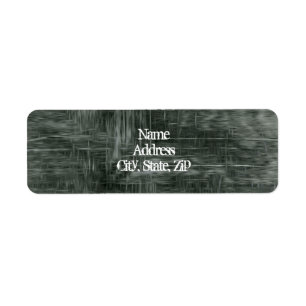 Grungy threadbare fabric return address label