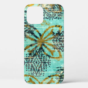 Grungy Tribal: Ethnic Rug Motif iPhone 12 Case