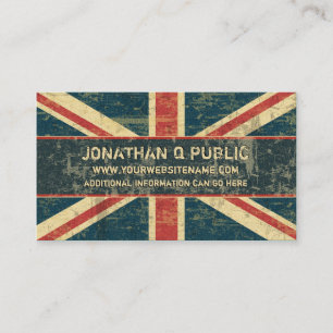 Grungy Union Jack Business Card