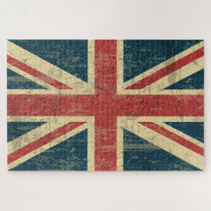 Grungy Union Jack Flag of UK Jigsaw Puzzle