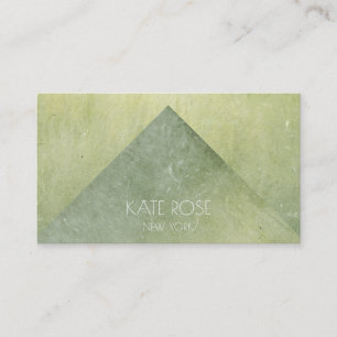Grungy Wall Cement Green Minimalism Geometric Business Card