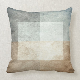 grungy watercolor-like graphic abstract cushion
