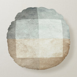 grungy watercolor-like graphic abstract round cushion