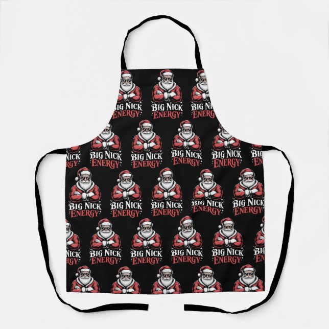 Grunt Style Big Nick Energy Funny Santa Christmas  Apron (Front)