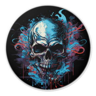 Gruseliger Totenkopf Ceramic Knob