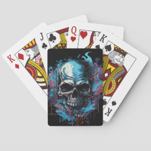 Gruseliger Totenkopf Playing Cards