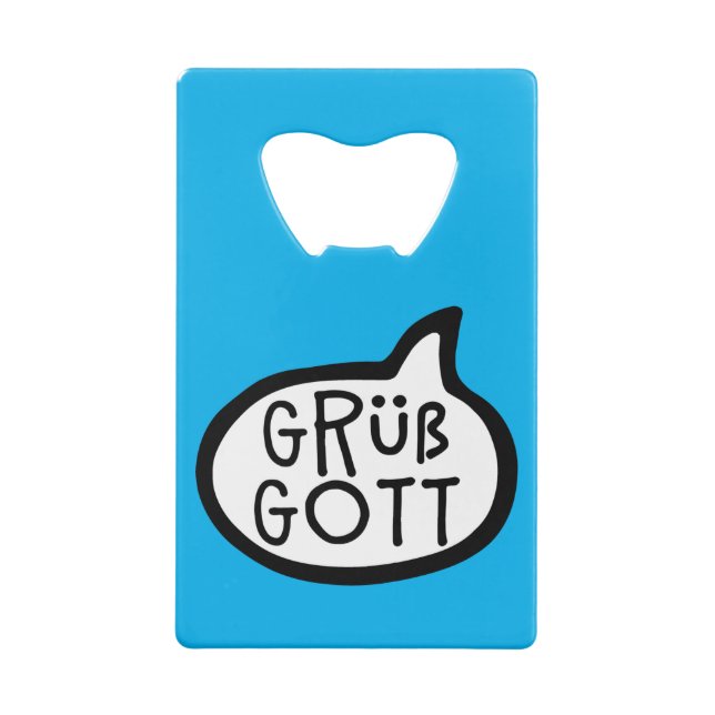 Grüß Gott German Bavarian Hello Speech Bubble (Back)
