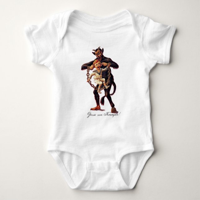 Gruss vom (Greetings From) Krampus Baby Bodysuit (Front)