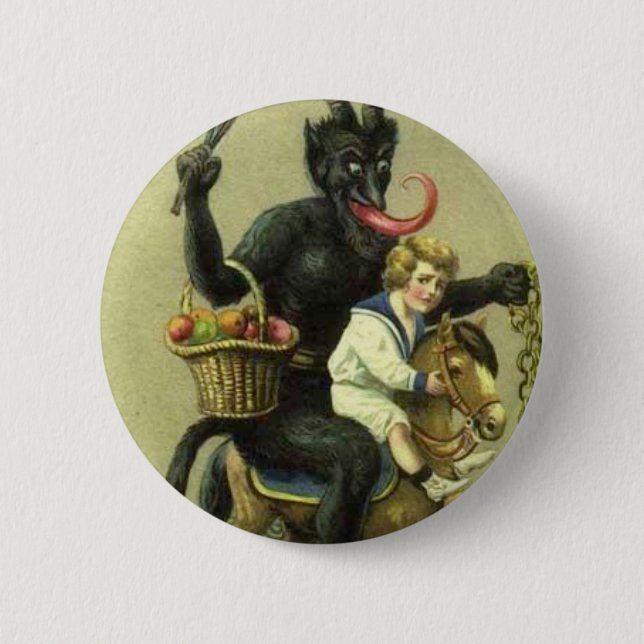 Gruss Vom Krampus 6 Cm Round Badge (Front)