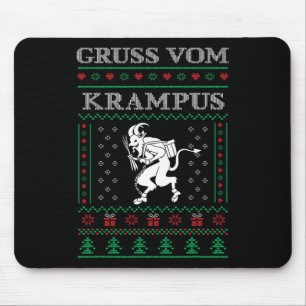 Gruss Vom Krampus Goth Ugly Christmas Sweater Kram Mouse Pad