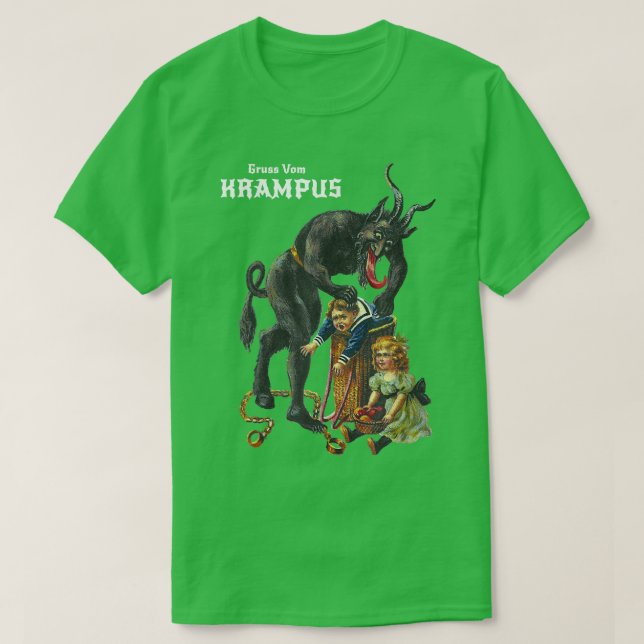 Gruss Vom Krampus Greetings From Christmas Germani T-Shirt (Design Front)