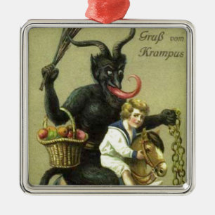 Gruss Vom Krampus Metal Ornament