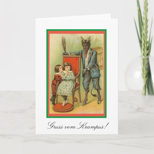 Gruss vom Krampus! Traditional European Christmas Card (Front)