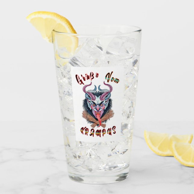 Grüße Vom Krampus Yule Devil December Krampusnacht Glass (Front Ice)