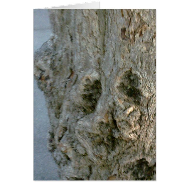 Grusskarte Baumgesicht, blanko, gestaltbar (Front)