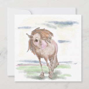 Grusskarte, Geschenkkarte mit Pferdemotiv Holiday Card