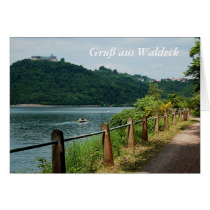 Grußkarte Gruß aus Waldeck Edersee Ufer mit Schloß