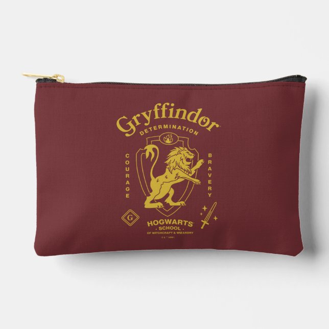 GRYFFINDOR™ Determination Courage Bravery Crest Accessory Pouch (Front)