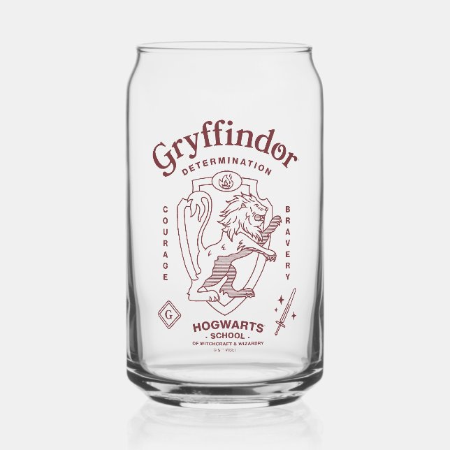 GRYFFINDOR™ Determination Courage Bravery Crest Can Glass (Front)