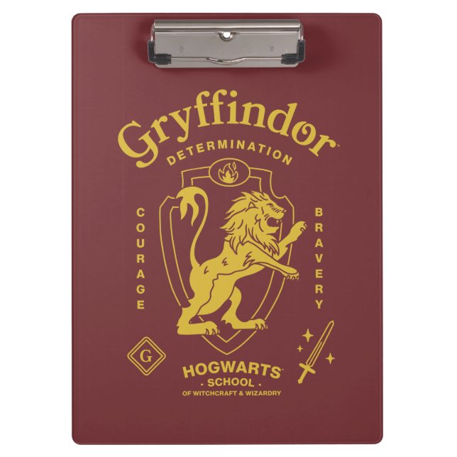 GRYFFINDOR™ Determination Courage Bravery Crest Clipboard (Front)