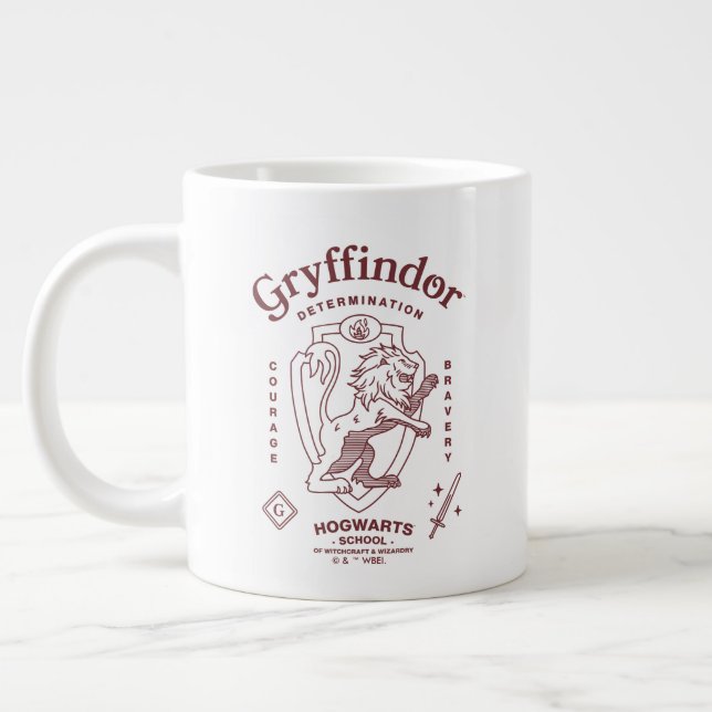GRYFFINDOR™ Determination Courage Bravery Crest Large Coffee Mug (Left)