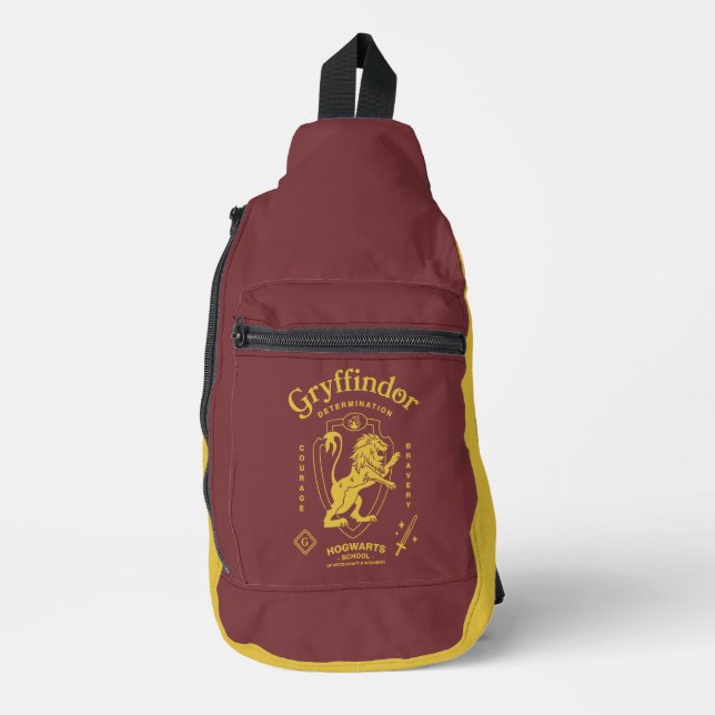 GRYFFINDOR™ Determination Courage Bravery Crest Sling Bag (Front)