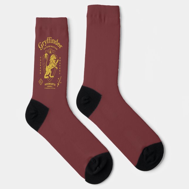 GRYFFINDOR™ Determination Courage Bravery Crest Socks (Right)