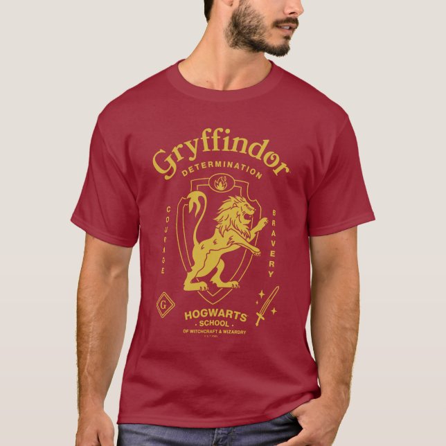 GRYFFINDOR™ Determination Courage Bravery Crest T-Shirt (Front)
