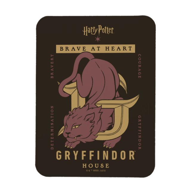 GRYFFINDOR™ House Brave at Heart Magnet (Vertical)